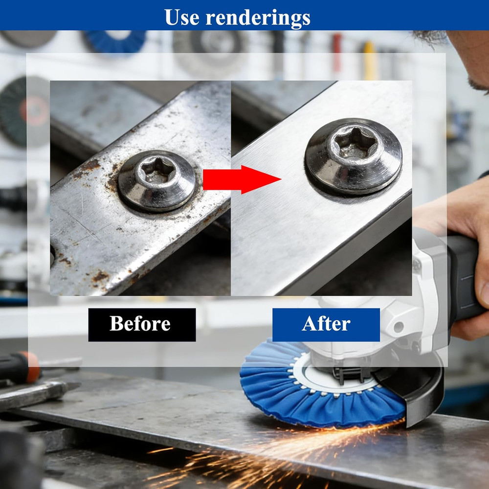 Airway Buffing Wheel, w/ Compound for Angle Grinder, Buffer Polishing Wheel