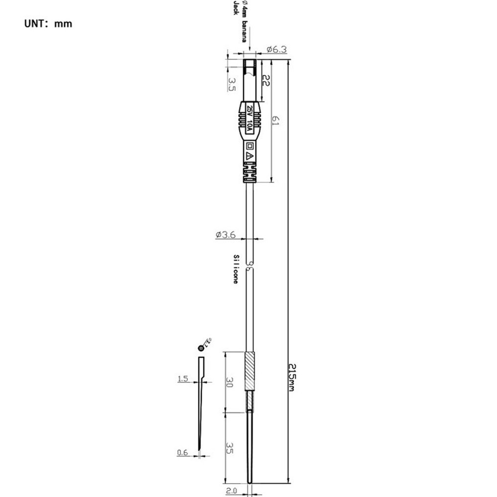 Flexible Testing Probes for Industrial Use Compatible with For 4mm Bananas