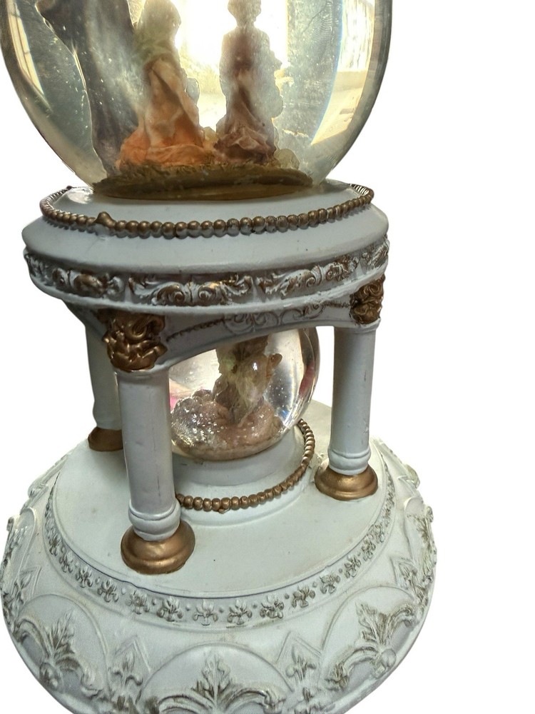 Two Tier Snow Globe Wind Up Musical