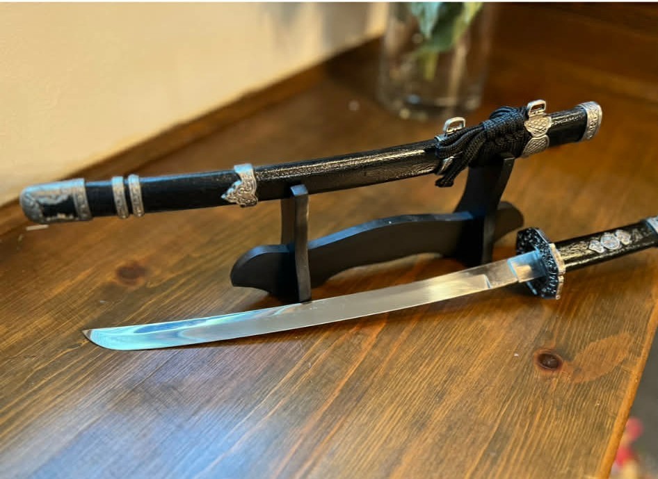 Miniature Samurai Sword Desk Set