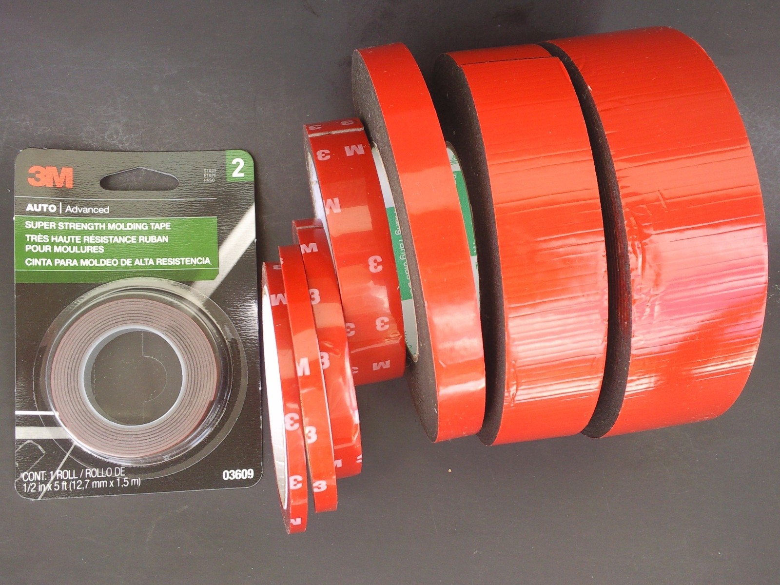 Auto Car Truck Trim Double Sided Molding Adhesive Tape, Select: Width x Length