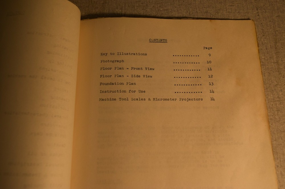 Atlantic Machine Tool No. 7000 Jig Borer Instruction Book Manual