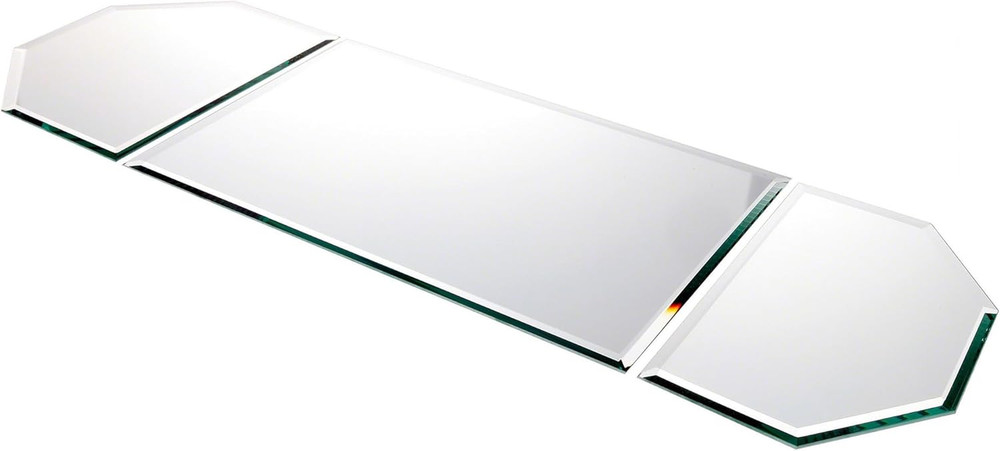 Beveled Glass Mirror Runner Set - 36" x 12" - 5mm Thick Elegance