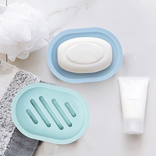 Bathroom Water Draining Soap Dish Case Holder Drainer Soap Saver Storage Box New