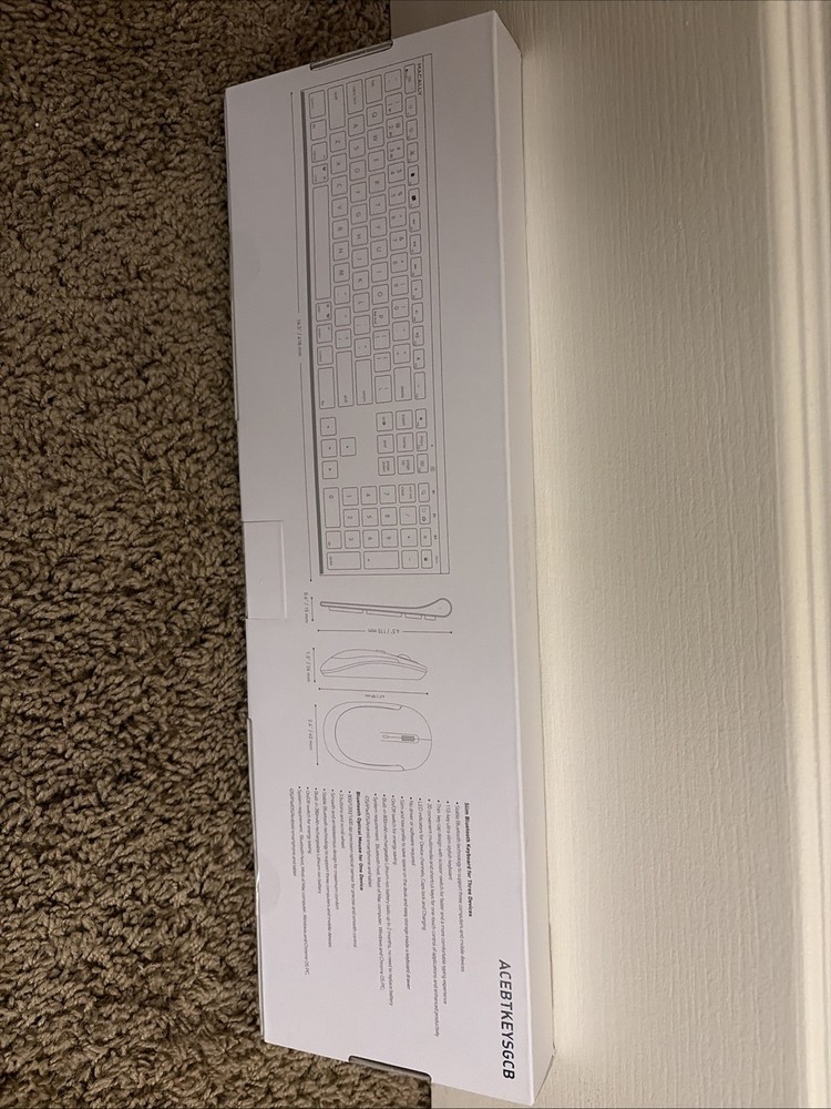 Macally Space Gray Bluetooth Wireless Keyboard And Mouse For Mac Multi Device