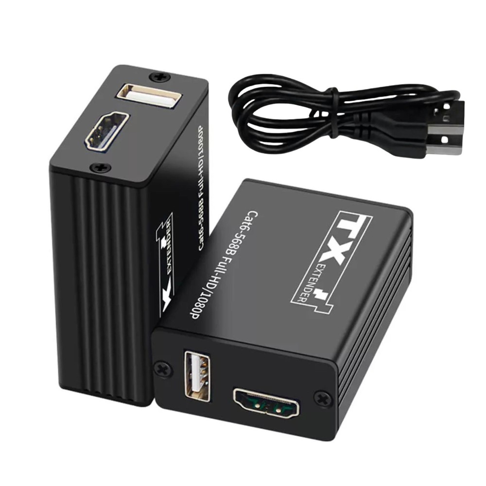 30M USB KVM HDMI Extender RJ45 Cat6 Ethernet Network Cable For DVR NVR Camera