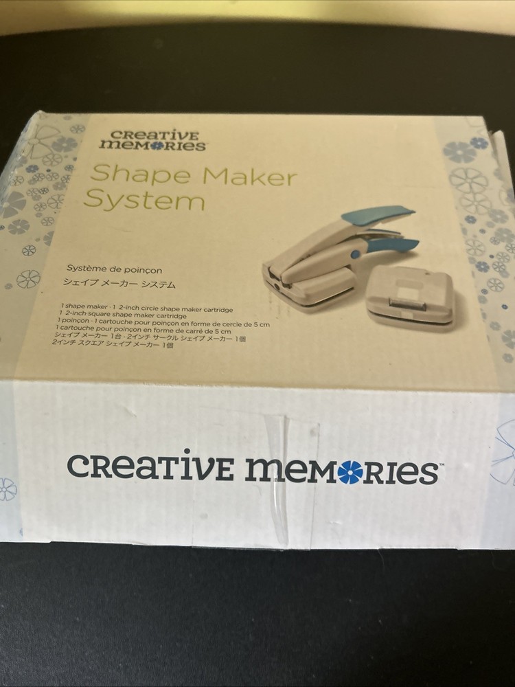 Creative Memories Shape Maker System 2 Cartridges 2" Circle & 2" Square Punch