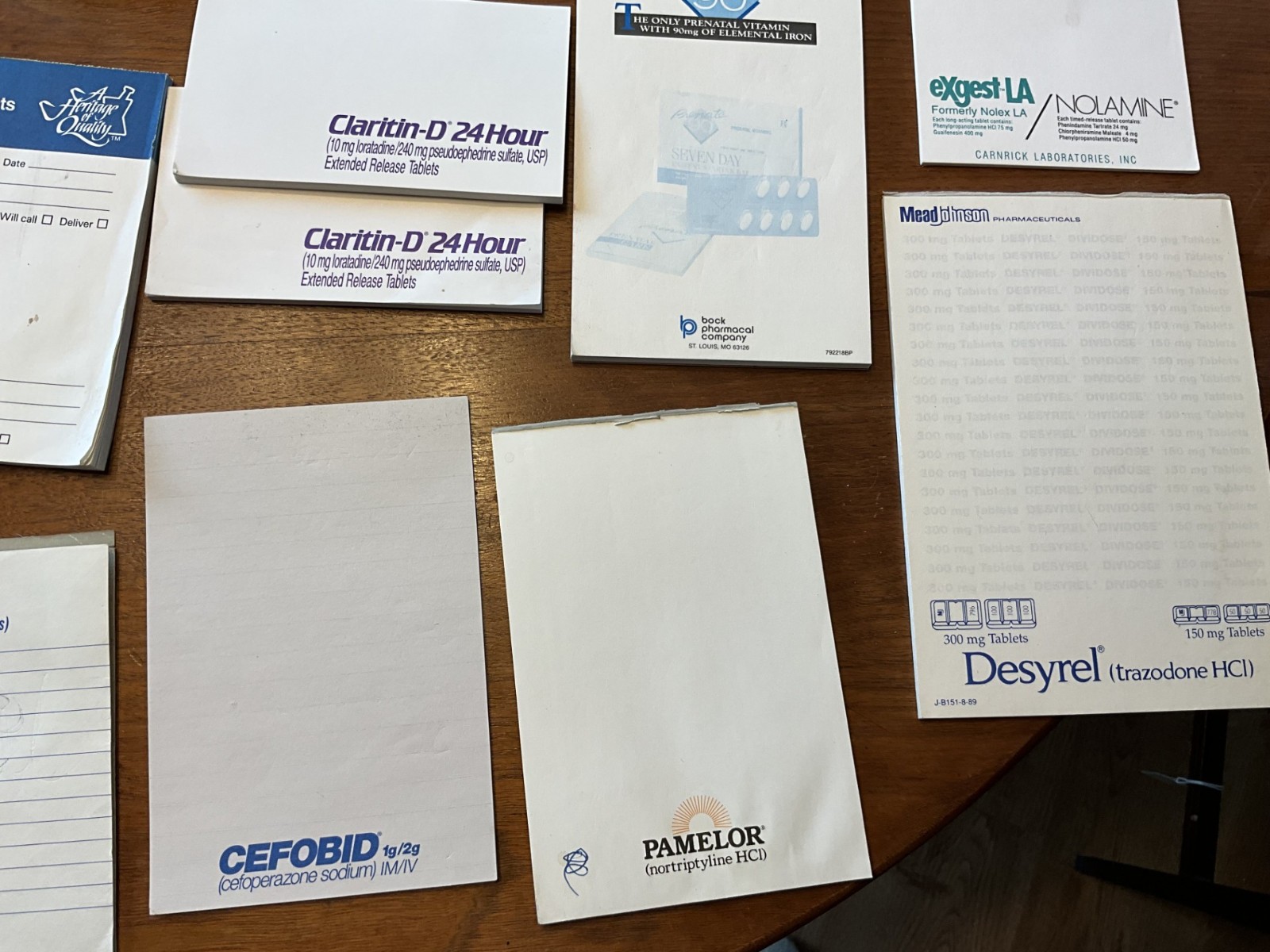 Drug Rep Notepads Pharmaceutical Collectible Circa 1960s