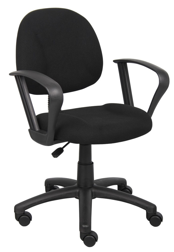 Boss Black  Deluxe Posture Chair W/ Loop Arms MODEL # B317-BK