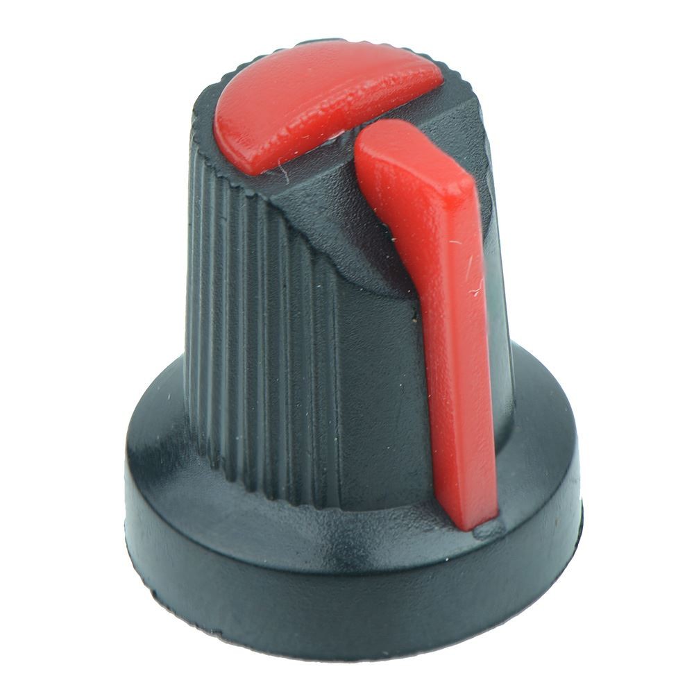 10 x Red Line 6mm Pointer Knob