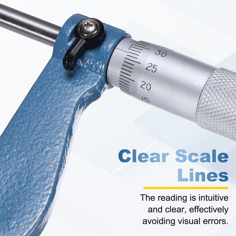 Metric Outside Micrometer, 75-100mm Range 0.0004"(0.01mm) Accuracy