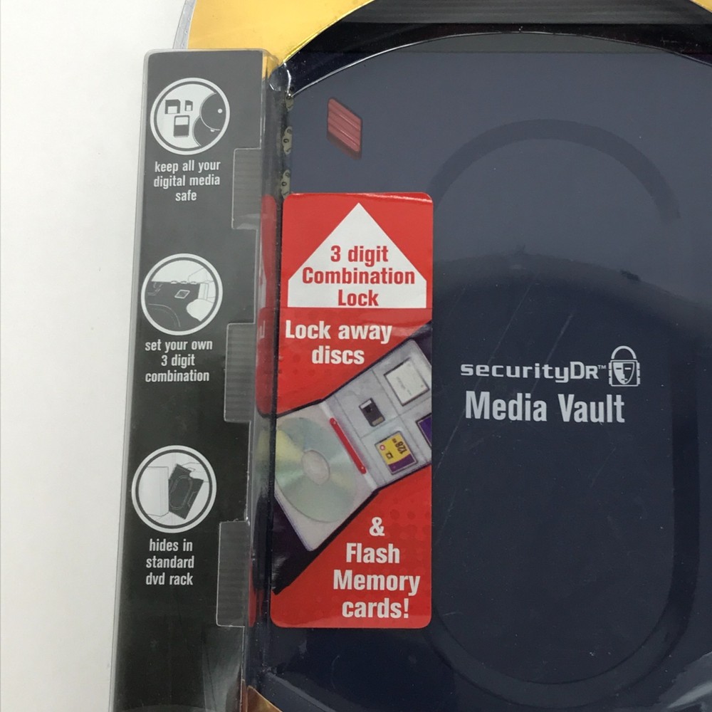 SecurityDr Media Vault Locking Case for Digital Media SD Cards CDs DVDs
