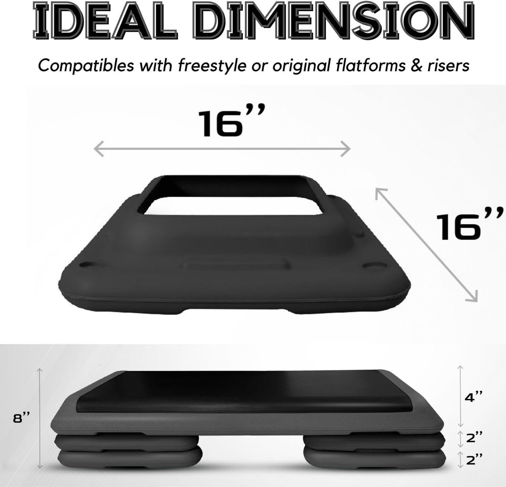 Durable 16" x 16" Extra Risers for Aerobic Step - Support Up to 300 lbs