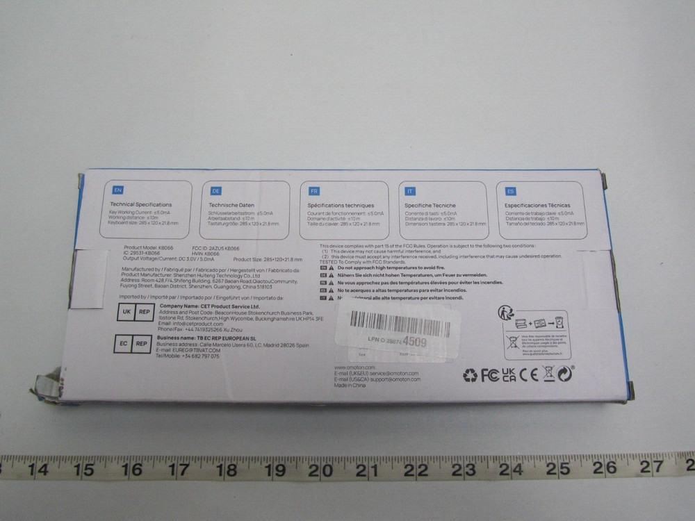 New Omoton Wireless Bluetooth Keyboard KB066 Compatible with iPad Tablets