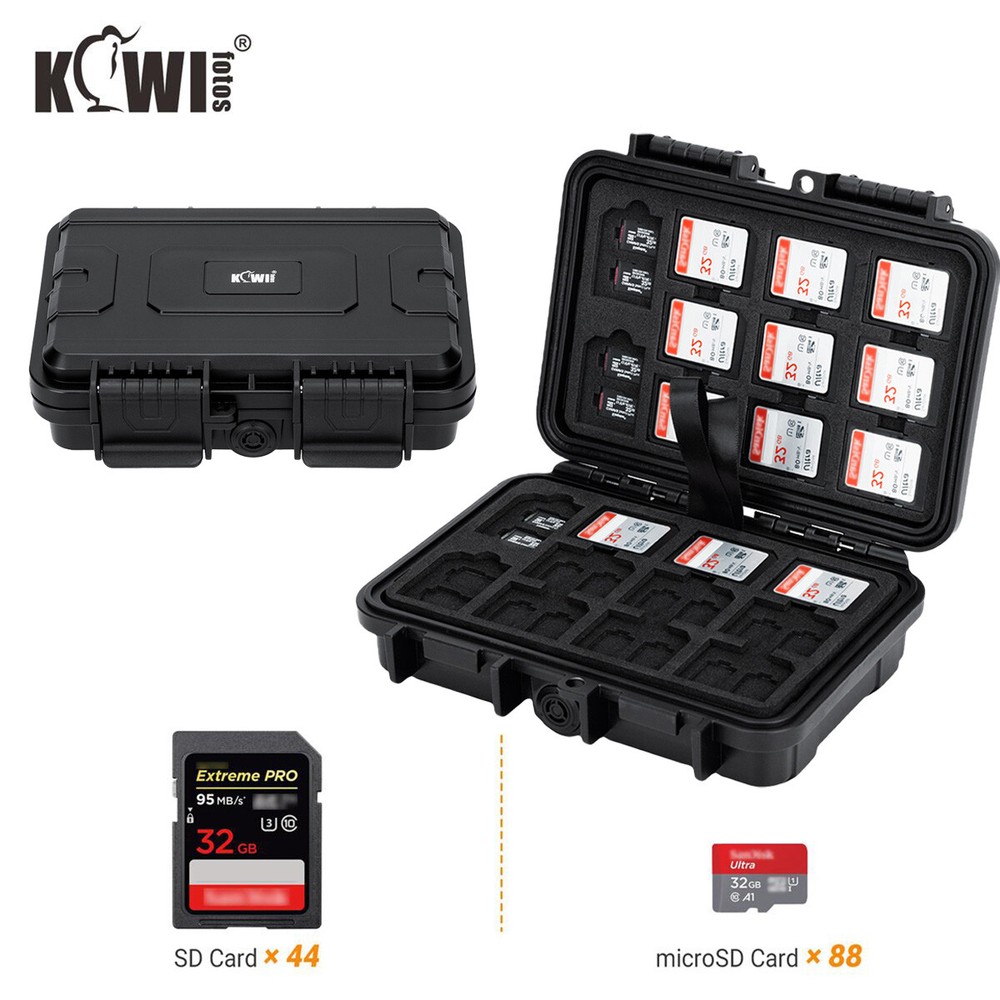 132 Slots Memory Card Case Separate Holder for 44 SD SDHC SDXC + 88 Micro SD MSD