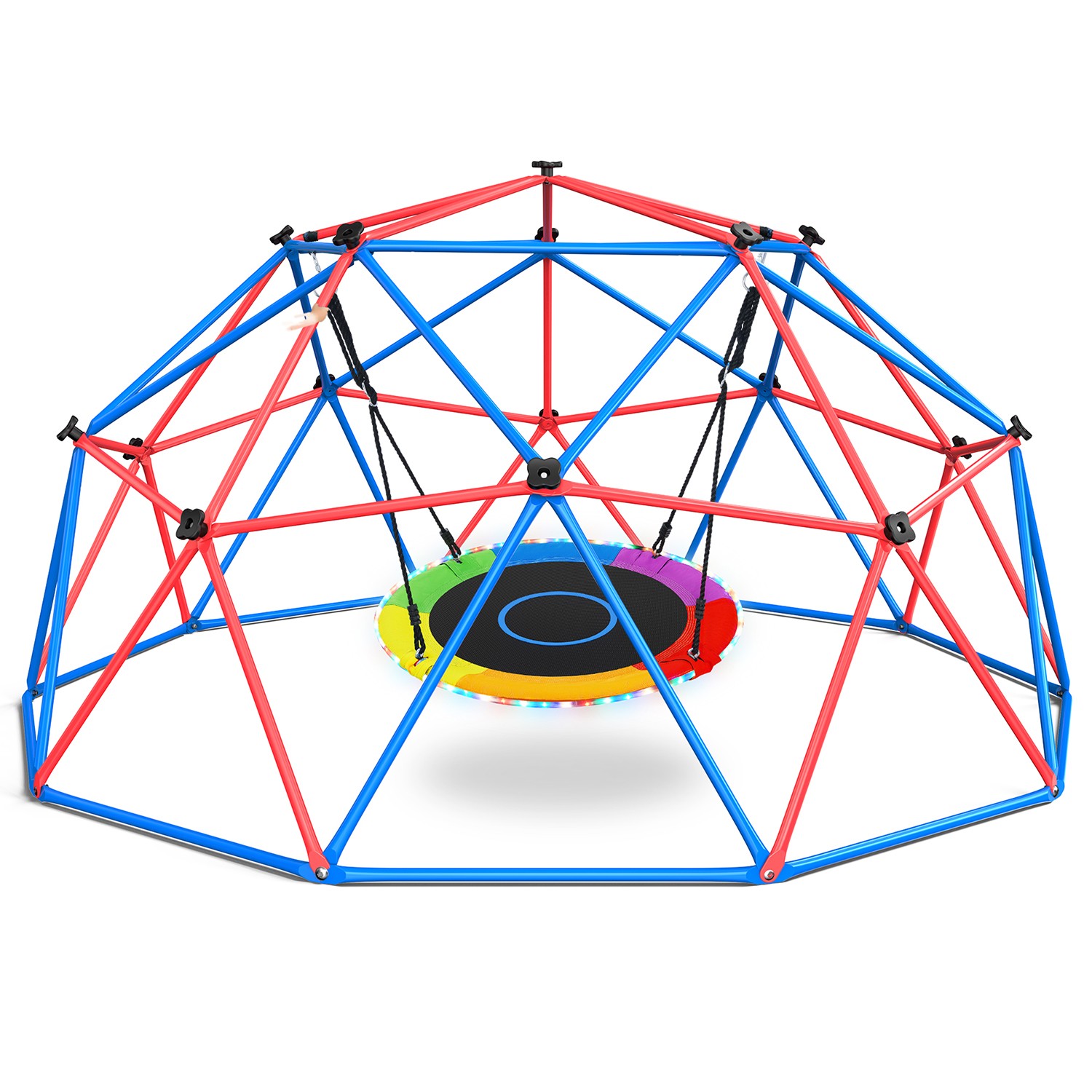 Climbing Dome Swing Set 10ft Jungle Gym Monkey Bars 800lbs for Kids Outdoor Play