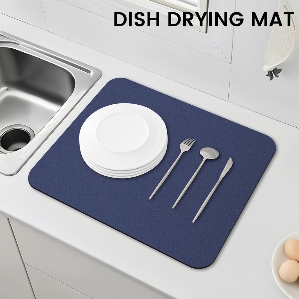Dish Drying Mat Super Absorbent Drying Mat Large Dish Drying Mats for Kitchen...