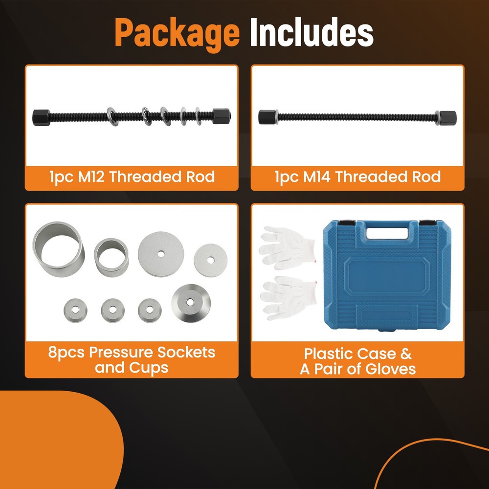 Bushing Puller Tool for Audi Volkswagen 8pcs pressure sockets and cups
