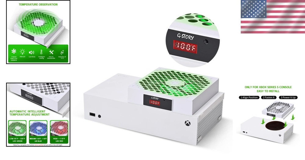 Automatic Speed Adjustable Cooling Fan for Xbox