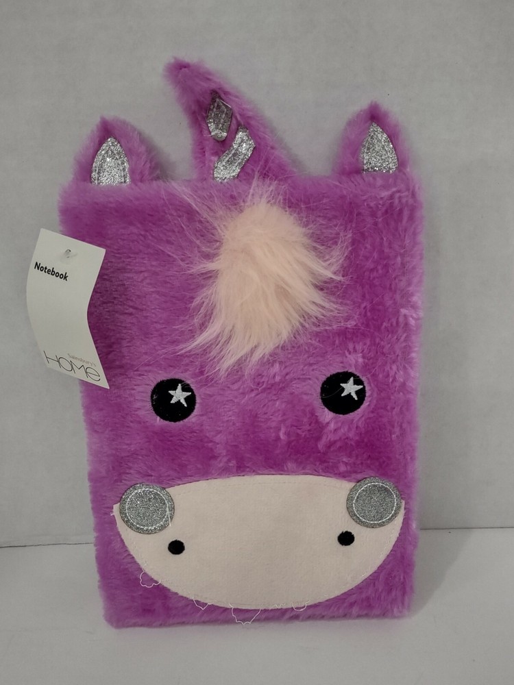 Unicorn Plush Notebook New
