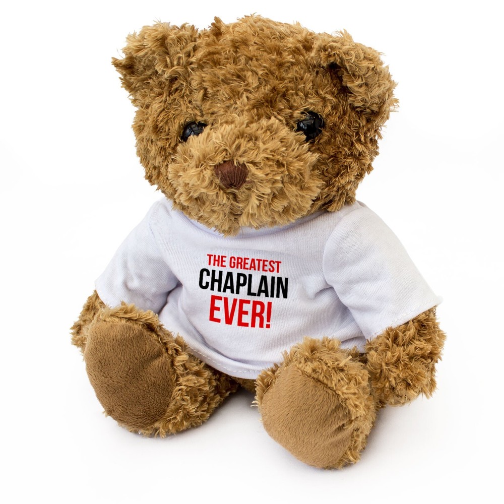 NEW - THE GREATEST CHAPLAIN EVER - Teddy Bear - Cute Cuddly Soft - Gift Present