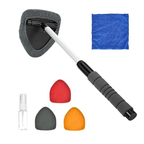 Windshield Cleaner Tool, Car Cleaning Supplies, Extendable Handle Car Window