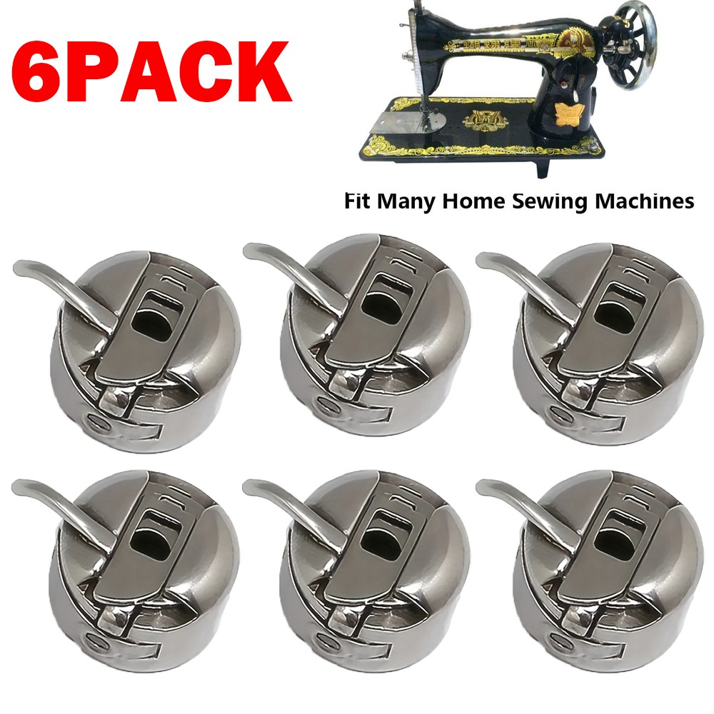 6pcs Bobbin Case FOR Janome Kenmore Front Load Singer 15Class Domestic Sewing