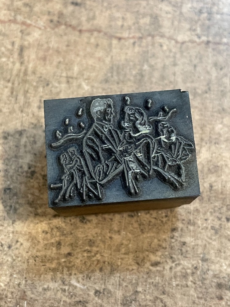 Printing Letterpress Printers Block Couples Dancing / Music (982)