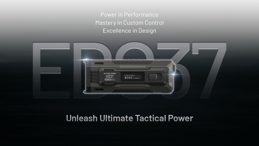 Nitecore EDC37 8000 LM USB-C Rechargeable Flat EDC Ultimate Tactical Flashlight