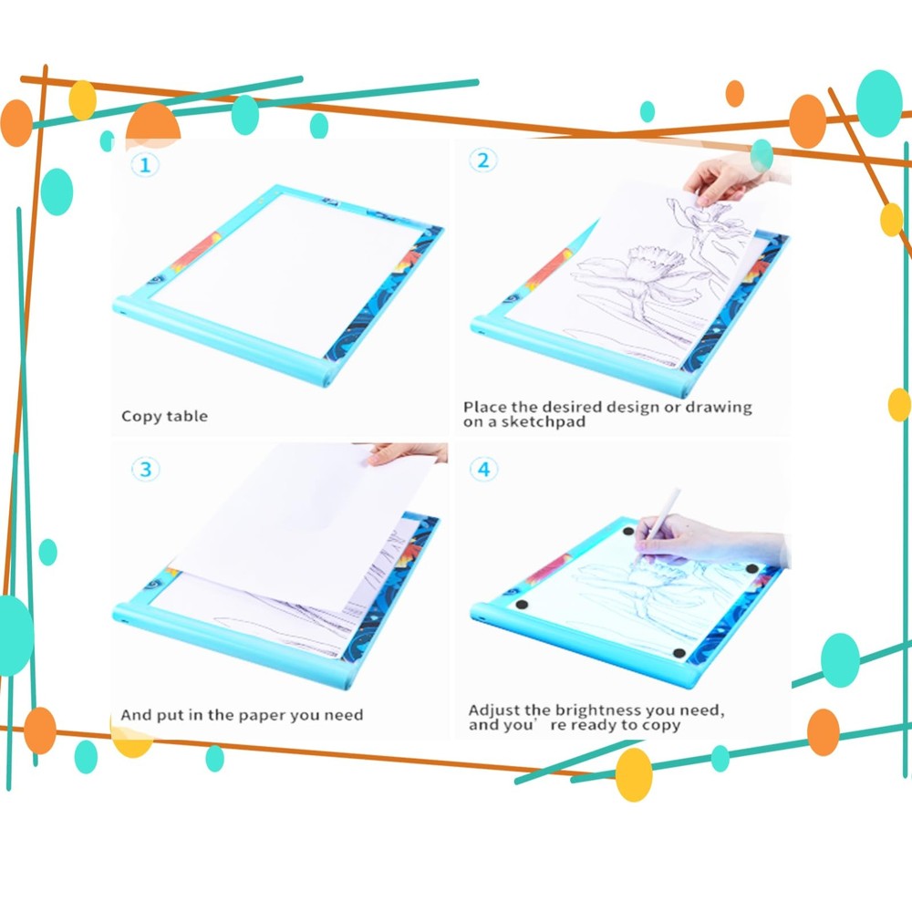 Light Box for Tracing A4,Drawing Pad Dimmable Brightness Indoor or Black