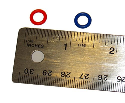 (100 Pack) Soft Stitch Ring Markers, Red & Blue Small (Needle 0-8), Red & Blue