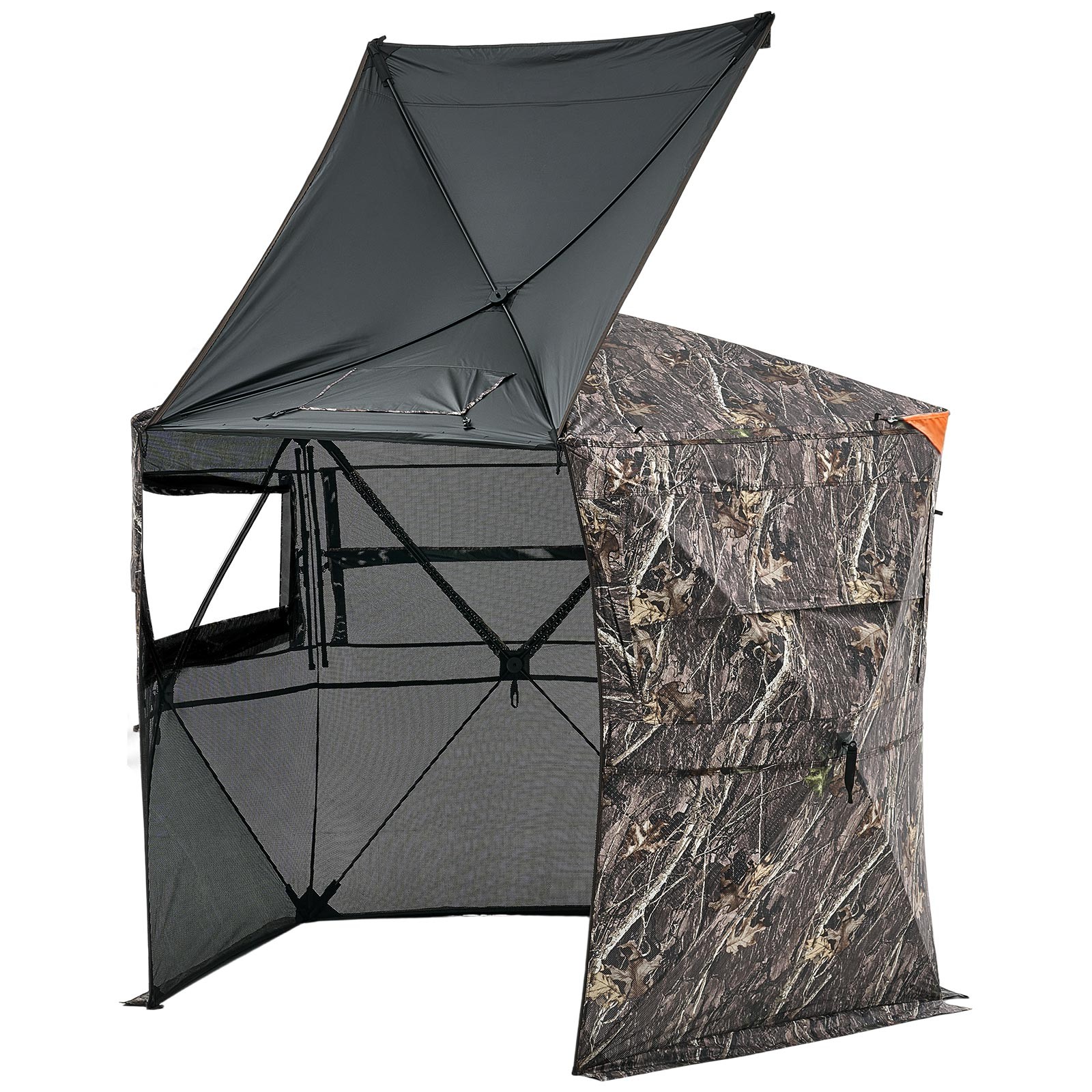 VEVOR Portable Hunting Blind See Through Ground Deer Blinds 6-7 Person Carrying