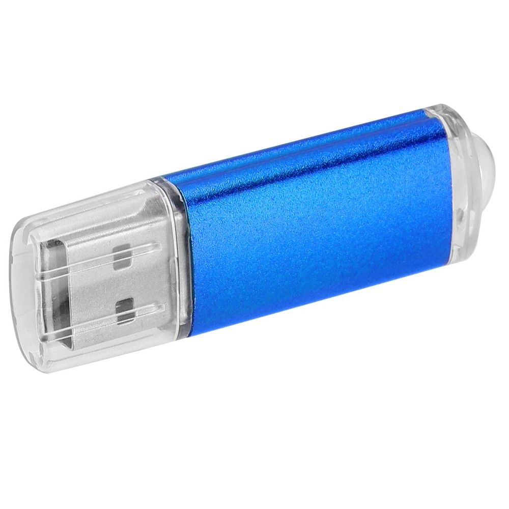 USB Flash Drive Transparent Cover Blue Portable Storage For PC T ❥