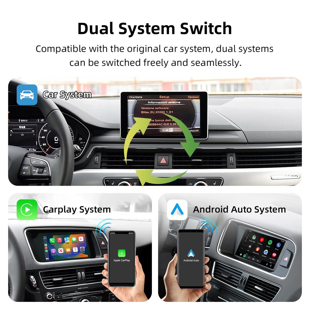 OEM Screen Wireless Carplay Upgrade Decoder Box KIT for Audi A4 A5 Q5 2008-2018