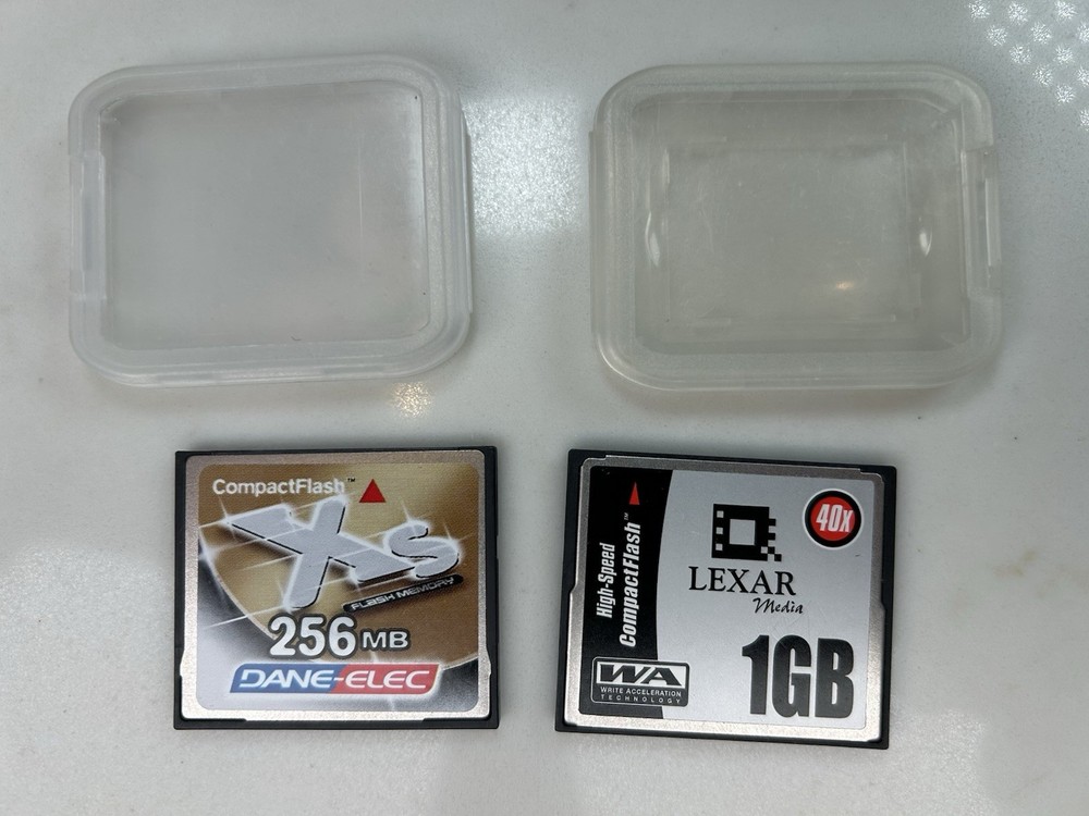 Lexar High-Speed 1 GB 40x & 256mb DaneElec CompactFlash Memory Cards