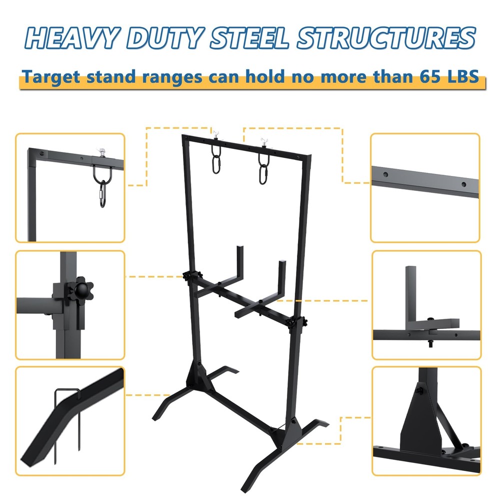 Archery Target Stand, Adjustable Stand Arrow Compatible with Bag/Foam Targets, S