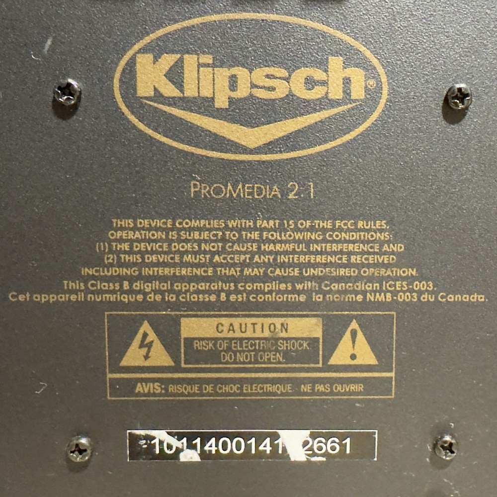 Klipsch ProMedia THX 2.1 Speaker System, Subwoofer Only