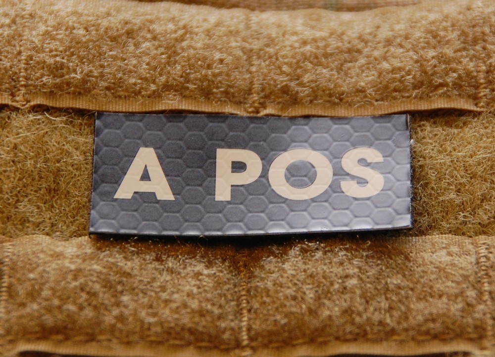 A POS Blood Type IR Patch Infrared US Army Navy Air Force SEAL USN USAF Hook