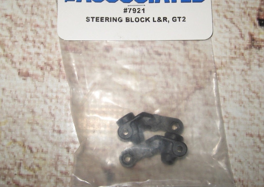 Vintage RC Associated GT2 Steering Block Set Plastic Black 7921