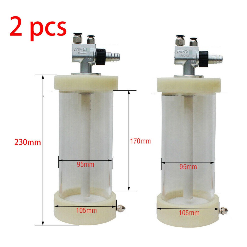 2 PCS Fluidization Hopper Cup (1 L) with IG02 Pump for Powder Coating Machine