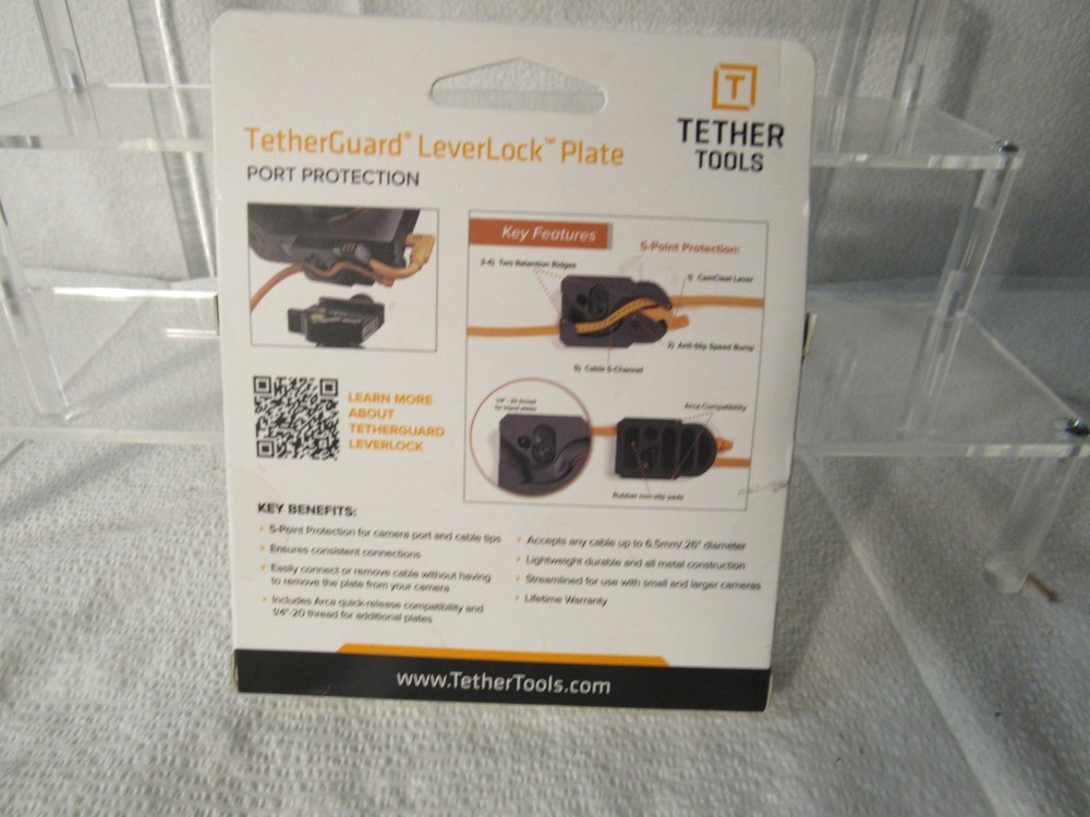 TetherGuard LeverLock Plate for Camera Cable Management and Protection