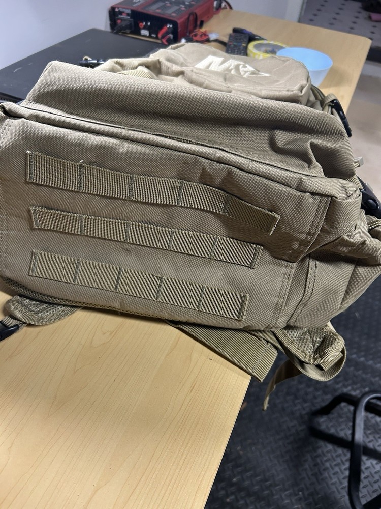 Smith & Wesson M&P Tactical Backpack Tan Nylon MOLLE Webbing Adjustable Straps