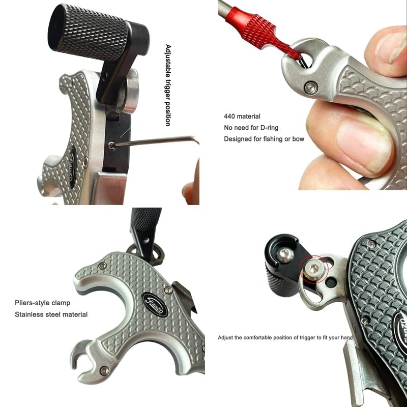 Archery Compound Bow Release - 4-Finger Thumb Release Aid for Compound Bows, ...