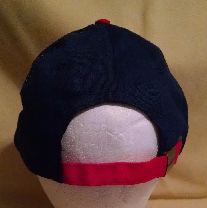 Komatsu Hat Baseball Ball Cap Blue Red White Adjustable Metal Buckle Cotton VGC