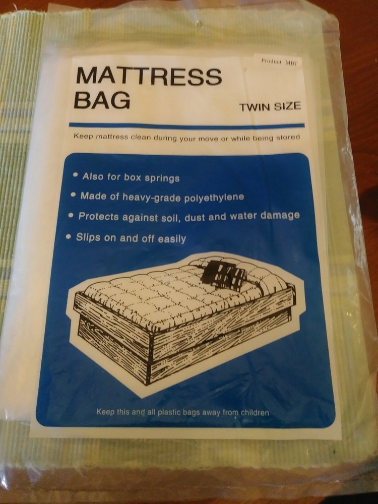 Twin  Mattress Storage Bag Cover Protector For Moving PLASTIC