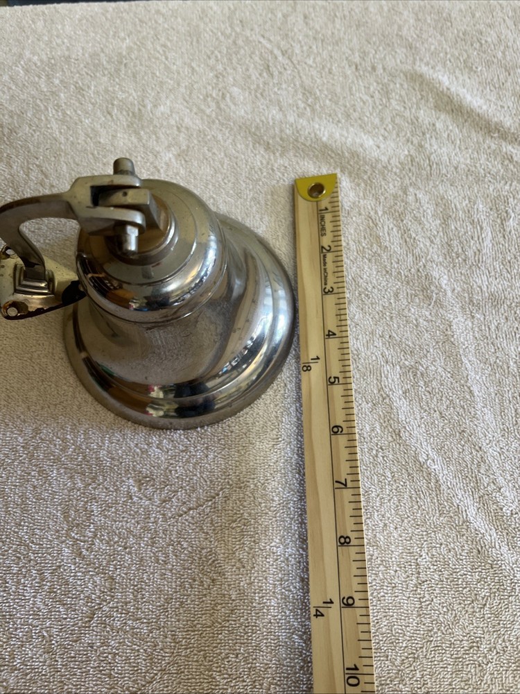 Antique Nautical Captains Bell Silver 6”