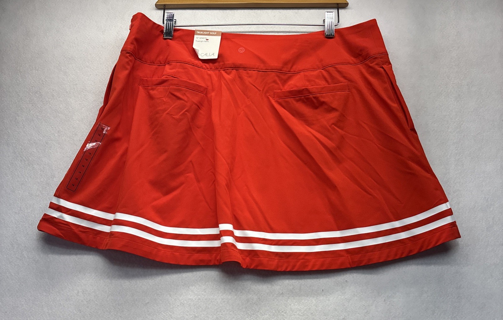 Women’s CALIA Trulight 15” Red Golf Skort Size 16 Retail $74