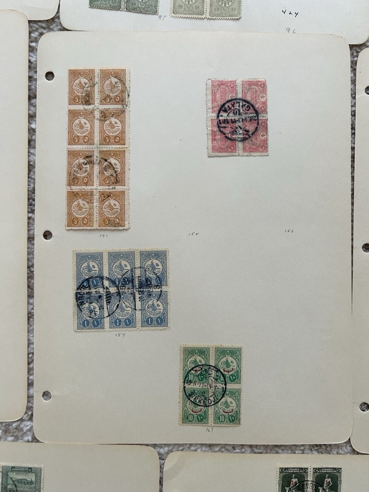 Ottoman Empire / Turkey / Stamp Collection / Large Blocks !!!