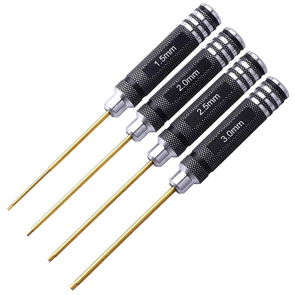 4x Titanium Hex Allen Head Screw Driver for Multi FPV Racing Drone / Helicopter