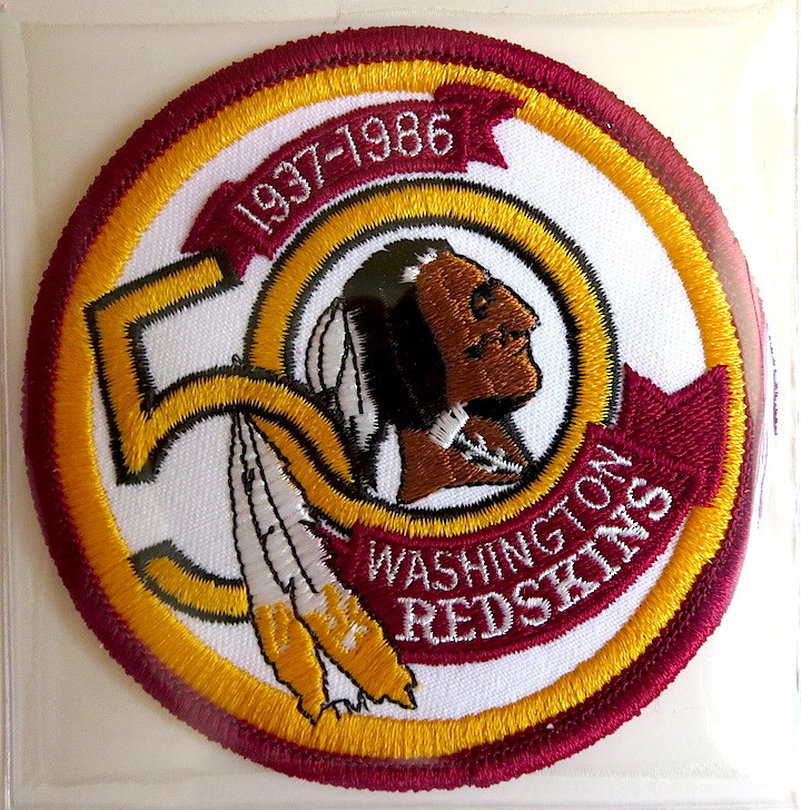 WASHINGTON REDSKINS 50th ANNIVERSARY NFL TEAM PATCH Willabee & Ward ~ PATCH ONLY